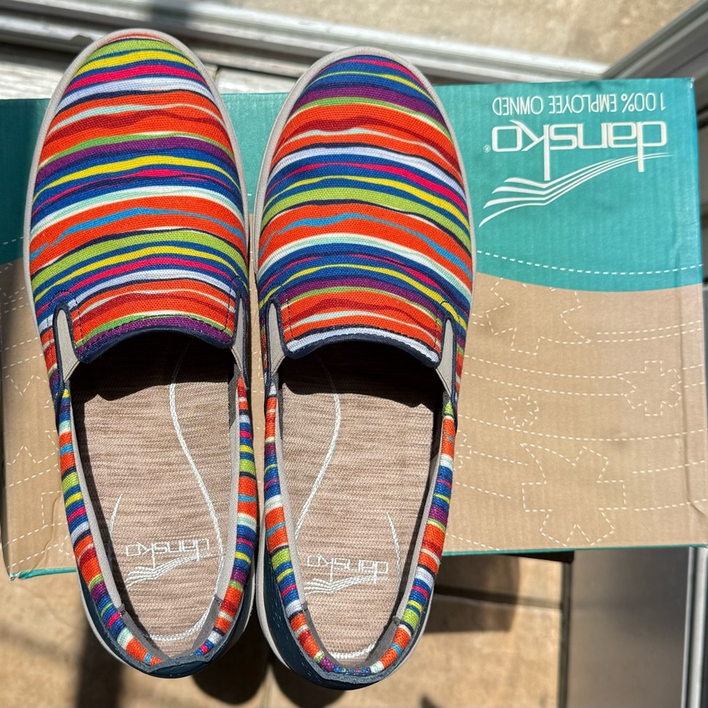 DANSKO Women’s Canvas Strip Slip-ons